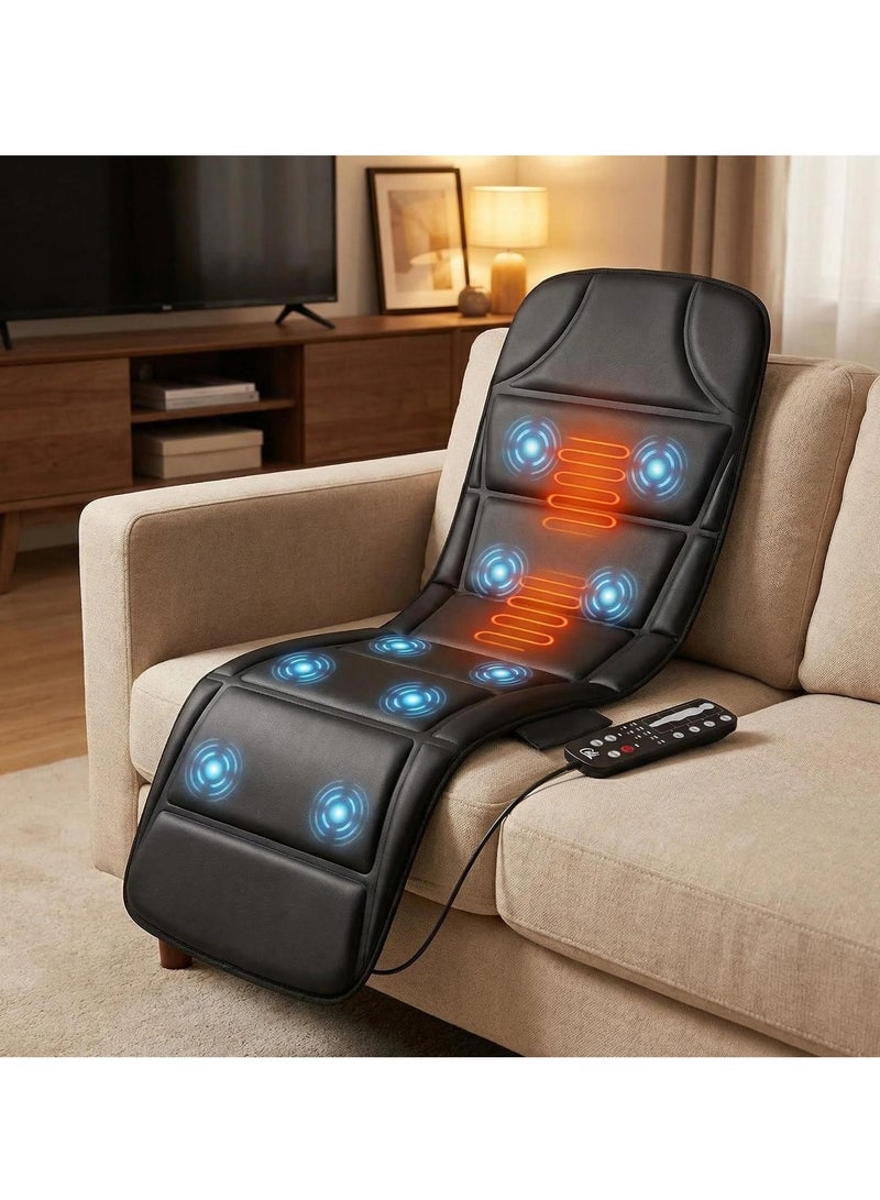 Y&D Portable Foldable Design Full Body Massage Mat Pad Heaing Vibrating Massage Chair Pad Auto Shut Off Back Massage Pad for Neck and Back Muscle Relaxation Full Body Massage with 10 Vibration and Motors 5 Massage Modes - Image 1